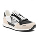 Armani (Armani) Chaussures décontractées masculines classiques Ea Eagle Logo Lace-Up Low-top Sneakers à la mode Big-name pour hommes Rice Rice Black Color Combination X4x537 (Q826) Taille 41,5