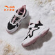 ANTA Children's Sports Shoes Girls' Shoes 2024 Autumn Warm Big Girls Knob Buckle Velvet Thick Sole Anti-Ski Boots Ridge Black/White/Gray Purple 6932-7 33 Size