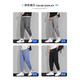 Jewish ice silk casual pants for men's summer thin linen quick-drying loose tie pants for men's sports new nine-point long pants 846 gray 5XL