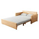 MU GONGZI SOFFICATION DE LA LOBE DE MU GONGZI Pliant Simple Modern Living Room Multi-fonction Petit appartement Single et double assis et couché à double usage lit 1,5 mètres Couleur de noix Couleur marron coco