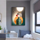Pintura de decoración de la habitación para niños Little Lulin, pintura colgante de la habitación del niño, linda burbuja pintura de dormitorio femenino inspirador Mural 13785 burbuja sin pintura de tela espejo - 45*60 marco negro