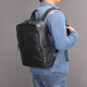 Malunte backpack for men's real cowhide simple large capacity business casual computer bag business trip backpack 9196 black height 38 width 28 thickness 13cm 14 inches