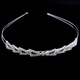 Meng Junchen bridal tiara hair accessories diamond-encrusted imitation pearl headband Korean style fashionable and elegant rhinestone double-layer hairpin headband style 6 pearl silver
