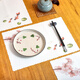 Disposable placemats, Japanese style disposable placemats, Japanese style placemats, Japanese shop mats, table mats, thickened absorbent paper mats, white empty cicada (100 sheets)