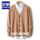 
ROMON (ROMON) 2024 new spring and autumn pure wool sweater for men V-neck youth business casual large size sweater for men wool jacket for men light gray XL