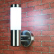 Micro simple stainless steel wall lamp, waterproof and rust-proof outdoor LED wall lamp, garden balcony aisle wall lamp, bedside wall lamp, double head/frosted cover/(2*40 watt) LED warm light