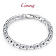 GsunG platinum men's bracelet PT950 new cross carving bracelet atmospheric platinum bracelet men's shiny dense card chain PT950 bracelet about 15 grams pre-ordered