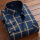 Das warme Hemd von modalem Herren mit samtdickter kariertes, langärmeliges Hemd Casual Trend mittleren Alters und älterer Vater Vaters Anzug Hb677 (mit Samtstil) 2xl geeignet für 140 Jin [Jin gleich 0,5 kg]-159 Jin [Jin gleich 0,5 kg]