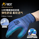 Xingyu-Kleber-imprägnierte Arbeitsschutzhandschuhe Youngaibao Halbmontiertes Latex-geprägter Anti-Rutsch und langlebige Industriebaustelle Arbeit Holzbearbeitung Verstärkung Bauhandschuhe 24 Stücke Blau A688 [Beachten Sie, dass es volle rechte Hand ist]
