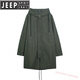 Jeep Spirit Military Windbreaker Herrenjacke Frühling und Herbst 2025 Neue mittlere Länge Überknee-Mantel mit Kapuzenladung Outdoor-Ladung Jacke schwarz-Sammlung und Priorität der Automobil-Lieferung 2xl 165-185jin [Jin ist gleich 0,5 kg]