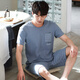 
From the heart pure cotton pajamas men's summer short-sleeved shorts Korean style casual loose plus size home clothes men's pajamas suit JF 9905 3XL men [height 185-190 weight 180-200Jin [Jin equals 0.5 kg]]