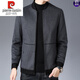 Pierre Cardin High-End Men's Wool Woolen Jacket Short Casual Baseball Collar Autumn and Winter Men's Clothing 2025 Men's Woolen Jacket Gray L 175