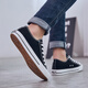 Huili Warrior canvas shoes for men and women shoes low top classic couple trendy casual white shoes for women shoes for men WXY391 black 40