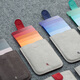 Qimo (KEMY) DAX layered pull-out bag Internet celebrity fashion brand men and women ultra-thin color gradient smart card wallet gray blue gradient/spot