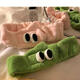Hua Mu Rong Cute Big Eyes Face Wash Headband Women's Mask Wash Year of the Snake Cartoon Plush Headband Winter Headband Headband Pink + Green Soft and Cute