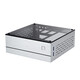 SKTC A01 horizontal ITX mini industrial control HTPC small chassis 55mm cooling aluminum shell bottom rear plate iron frame desktop computer external power supply A01 silver aluminum with 5010 fan holes*4