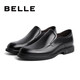 Belle Comfortable Genuine Leather Dress Shoes Men's New Black Round Toe Business Leather Shoes B3GK7CM1 Black 39 (245mm)