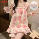 Xiangyaxin mit Brustpads Pyjamas für Frauen im Sommertag Student Hosentort Shorts süß und niedlich farbige Mädchen Dünne Heimkleidung Set 9906 Schwarzer Plaid L 95-115jin [Jin ist 0,5 kg]