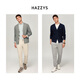 哈吉斯（HAZZYS）男装 秋冬款毛衣外套简约百搭羊毛开衫男ABYZD0BDF55 藏青色NV M （170/92A 46）