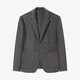 
Seven brand [wool] suit jacket for men in spring new fashion trend slim single jacquard anti-wrinkle suit for men black B48 (175/96B)