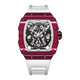 
BONEST GATTI watch birthday gift for boyfriend German mechanical watch fully automatic hollow carbon fiber wine barrel men's watch explorer BG9906-A1 Aurora carbon purple carbon fiber