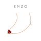 Chow Tai Fook ENZO 18K gold love garnet diamond necklace for women EZV8754 birthday gift 40cm