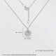 Lao Fengxiang platinum necklace for women pt950 hollow rhombus square necklace birthday gift for girlfriend and wife platinum jewelry platinum about 3.82g