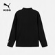 Puma new children's long-sleeved T-shirt half turtleneck stretch black 90001 150
