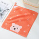 Gold number pure cotton cartoon couple children's household adult face washcloth kindergarten face washcloth lanyard square towel sweat-proof towel soft and water-absorbent 36*33CM red
