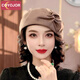 
COYOJOR Xiyao Summer Beret Ladies Painter Hat Kinkle Hat Retro versatile Fashion Fashion High-end Middle-aged Hat Gift Khaki Adjustable