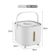 Maxcook rice barrel rice box storage canned rice container household insect-proof and moisture-proof rice tank rice storage box 20Jin [Jin equals 0.5kg] MCX2678