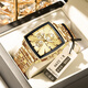 Bodaga Swiss Famous Brand Men's Watches de moda calendario luminoso de moda de alta gama Dominineing Quartz Watch Men's Watch 866 Gold-Faced Steel Bindo de 40 mm