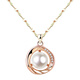 DL 1998 Fat Donglai same style 18k rose gold necklace women's pearl pendant temperament style as a Valentine's Day gift for your girlfriend Rose gold pearl necklace