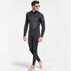 Sharbat 3MM wetsuit for men, thickened and warm, winter swimming, outdoor snorkeling one-piece long-sleeved swimsuit, surfing jellyfish suit, dark blue and black, water orchid L (suitable for 110-125 Jin Jin equals 0.5 kg)