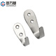 Guwanji stainless steel hooks single and double clothes hooks kitchen bathroom door hanging nails wall clothing load-bearing hooks towel coat hooks double hooks (2.0 thick) - 2 pieces