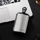 TAIC Titanium pure titanium round flat flask with sleeve mini portable Father's Day gift Monet Haoyue Silver 226ml