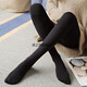 Feiyu winter thickened velvet leggings for women, warm high-waisted slimming one-piece pants, black flesh-colored with feet, black with feet without velvet, super elastic (80-150Jin Jin is equal to 0.5 kg)