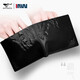 SeptWolves (Septwolves) Billetera de cuero genuino de cuero de cuero corto para hombres Jóvenes de la primera capa Patrón de dragón Dragón Clip Regalo de San Valentín para el día de San Valentín para el novio PAQUETE DE CAJA DE GILLA HORIZONTAL HORIZONTAL