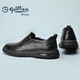 Goldlion men's shoes, men's casual shoes, fashionable business comfortable slip-on casual leather shoes G506310110AAB black-43 size