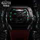 
Bugatti (BONEST GATTI) watch men's mechanical watch fully automatic hollow German luminous waterproof 2023 wine barrel men's watch gives boyfriend gifts Abyss Black BG9901-A4