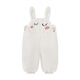 Mini Bala for boys and girls in autumn and winter new cute belly-protecting baby plus velvet overalls pants milk white 10504 90 cm