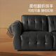 顾家家居（KUKA）大黑牛沙发复古头层牛皮沙发客厅大坐深1283【魅影黑】 三人位