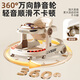 
Living stone (LIVING STONES) baby walker anti-o-leg baby 2025 model 6-18 months old and children multi-function anti-rolling high-end coffee 丨Cuisine plate + lighting music + one-click folding baby walker artifact for children over 9 months old