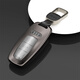 Digalen Metal All Inclusive Audi A6L Key Cover 2021 Neue A6L A3 A7 A8 Q8 Auto Key Hülle Schutzhülle Schnalle und Frauen Rosenraum Grau + echte Ledermode geflochten