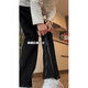 
7 high-quality black side zipper jeans men's summer tall American high street vibe pants casual workwear micro-flare pants DFFS-724 black M