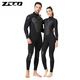 ZCCO New 3mm Diving Suit Men's One-piece Warm Wet Suit Women's Long Sleeve Coldproof Snorkeling Winter Swimsuit Men's Black XL