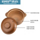 Pingding casserole, unglazed and uncoated, special for pregnant women, earthenware casserole, soil bowl, stew pot, ceramic pot, 56 people, 26*12.5cm, 4 liters 1L