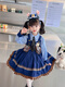 ABCND Judy Rabbit Police Officer COS Clothes Girls Lolita Princess Dress Children's Puffy Birthday Dress Spring and Autumn Long Dress + Shorts + Tie 120 (recommended height 105-115 cm)