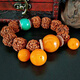 Shuque old beeswax round beads, natural raw ore chicken oil red old wax amber single plant Rudraksha bracelet accessories loose beads, natural old beeswax diameter 20mm (single)