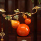 Yunya Ruyi Persimmon Nuevo gabinete de la sala de estar de estilo chino Adornos de vinos Light Luxury Office Decoration House Moving New Home Gift Ruyi Gourd Ornnnnnaments [Caja de regalo]
